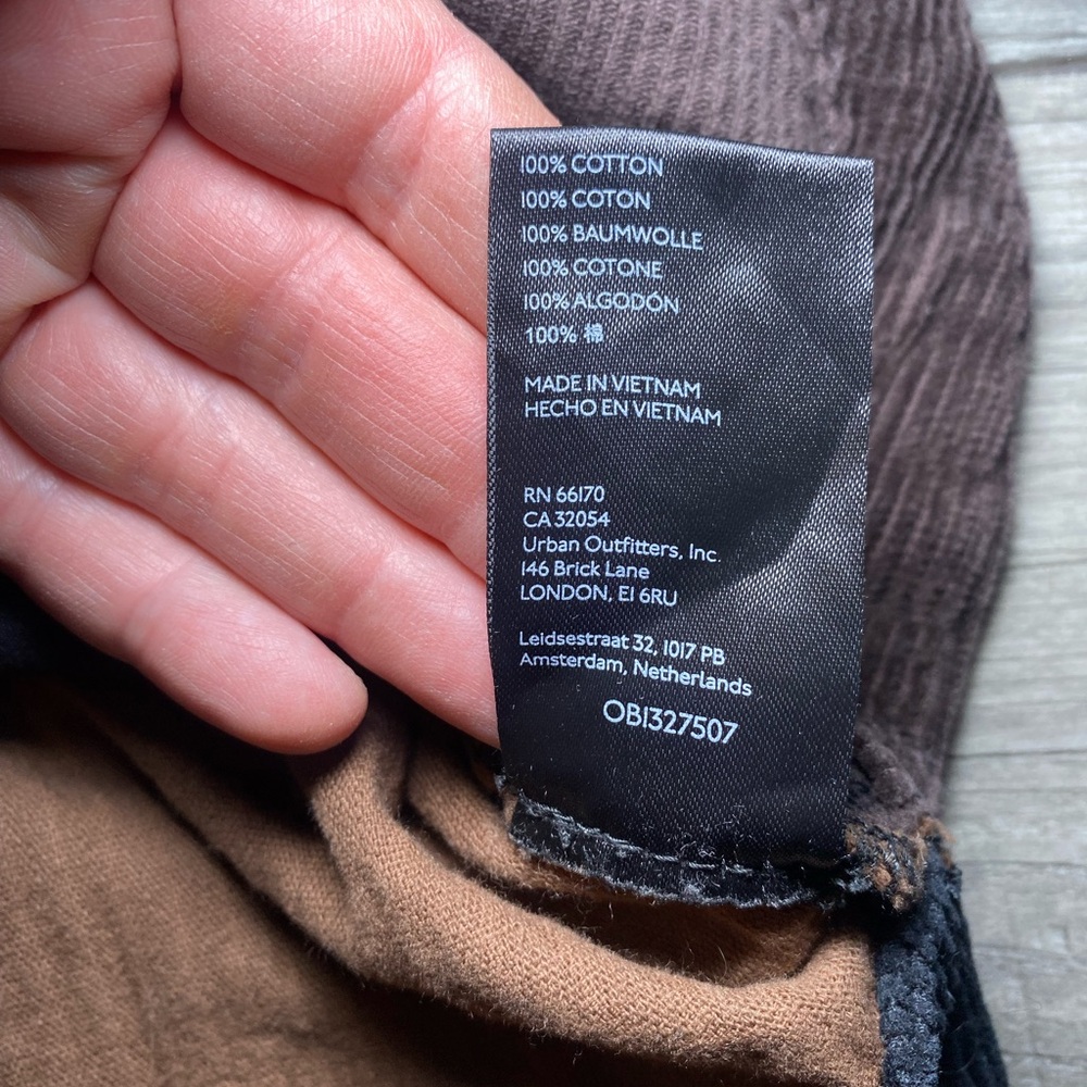 EUC 100% Cotton BDG Neutral Patchwork Corduroy Shirt Jacket Shacket - Picture 6 of 11